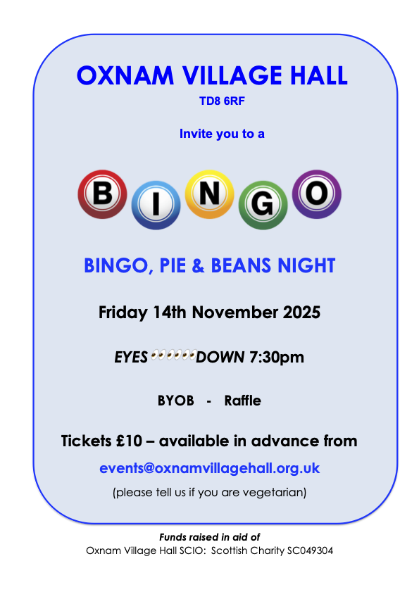 Bingo night - pie and beans